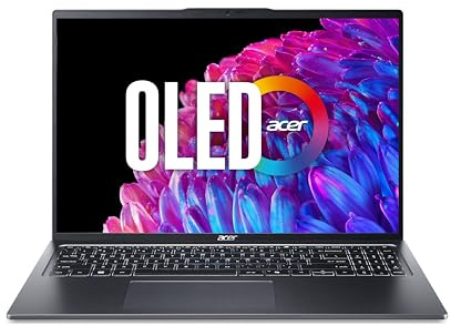 Acer Swift Go 16 OLED (SFG16-72-518S) Ultrabook/KI Laptop, 16 3.2K OLED 120Hz Display, Intel Core Ultra 5 125U, 16 GB RAM, 512 GB SSD, Intel Grafik, Windows 11, QWERTZ Tastatur, grau