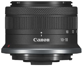 Canon RF-S Objektiv 10-18mm F4.5-6.3 IS STM – Ultraweitwinkel-Zoomobjektiv 4-Stufen-Stabilisator für Reisen & Vlogging | Kompatibel mit EOS R System
