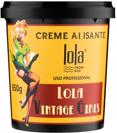 Lola Cosmetics - Vintage Mädchen Glättungscreme - Für Lockiges oder Krauses Haar - Glättende Haarcreme - 850 ml