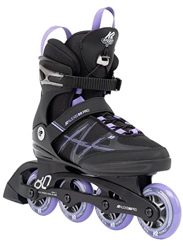 K2 Skates Damen Inline Skates Alexis 80 PRO, Black - Lavendar, 30G0213.1.1.090