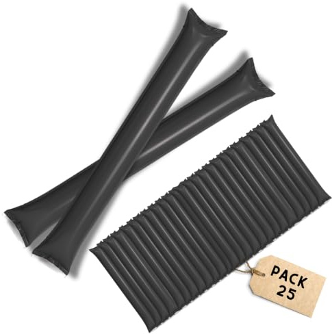 25er Paar-Pack Wiederverwendbare aufblasbare Bam Bam-Sticks. Laute Klatschstöcke für Fußball und Veranstaltungen. Artikel zur Sportförderung.