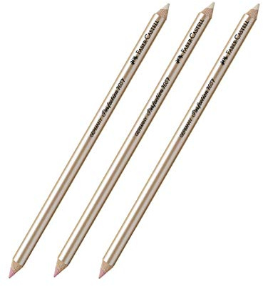 Faber-Castell Radierstift Perfection (3X 7057 | Doppelte Spitze | Weich & Hart)