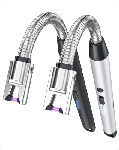 2 Pcs, VVAY Stabfeuerzeug Lichtbogen, Kerzenanzünder USB C Aufladbar
