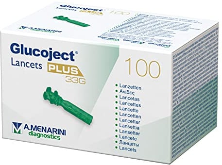 Glucoject Lancets PLUS 33G A.Menarini Diagnostics 100 Lancette