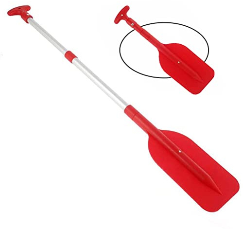 BSTCAR Kajakpaddel Rot, Standard Kajak Paddel mit T-Griff, Aluminium Paddel, Länge ca. 106CM Zerlegbar Auf Kompakte 54CM Schlauchboote Gummiboot Luftmatratzen Kajaks