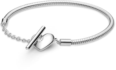 PANDORA T-Bar Herz-Armband 599285C00-19 Sterling Silber