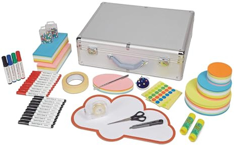 MAUL Moderatorenkoffer MAULpro confident silber komplettes Workshop Set | sofort nutzbar für Workshops, umfangreich bestückt, robustes Aluminiumgehäuse, abschließbar transportieren, klare Ordnung