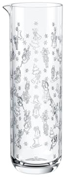 Villeroy & Boch - Toy's Delight Wasserkaraffe 1 Liter Klar, Spülmaschinenfest, Weihnachten, Glaskaraffe 1l, Saftkrug, Wasserkrug, Kanne, Weihnachtsmotiv, Kristallglas