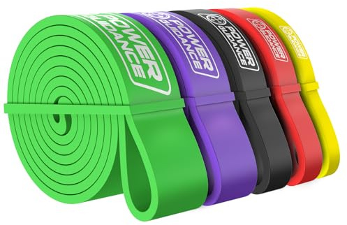 POWER GUIDANCE Resistance Bands,Widerstandsbänder für Kraftraining Inklusive Tragetasche,Pull Up Fitnessbänder,Bänder Krafttraining für Fitness (5set（amarill+Rojo+Negro+púrpura+Verde）)