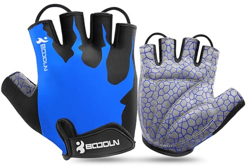 KONVINIT Fahrradhandschuhe Herren Sommer Halbfinger MTB Handschuhe,Radhandschuhe für Mountainbike/Rennrad,Fahrrad Handschuhe Freizeit Herren und Damen,Blue L