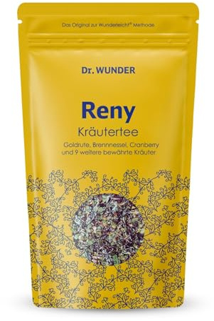 Dr. Wunder RENY Tee 100g: Kräutertee zur Unterstützung der natürlichen Nieren- & Blasenfunktion | Stoffwechsel-Kur zum Entwässern, Entschlacken und Entgiften | Nierenreinigung