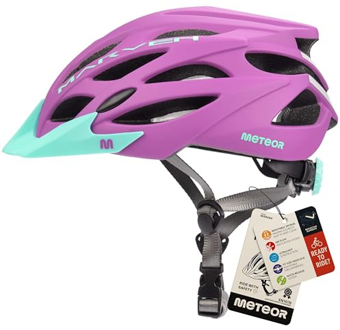 meteor® Marven Fahrradhelm Herren Damen Kinder-Helm MTB rollerhelm mädchen kinderfahrradhelm für Downhill rennradhelm Mountainbike Inliner skaterhelm BMX fahradhelm Scooter Jungen Bike Helmet