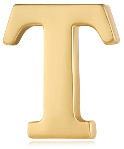 HONEY BEAR 1 Stück Buchstaben Brief Broschen Pins A bis Z, für Herren/Damen Anzug Hemd,Gold (T 0.59inch)