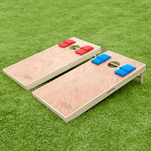 Harrier Cornhole Spiel | Outdoor Spiel - Cornhole Set mit Cornhole Bretter, Cornhole Säckchen + Tragetasche | EIN Gartenspiel | Sommerspiele