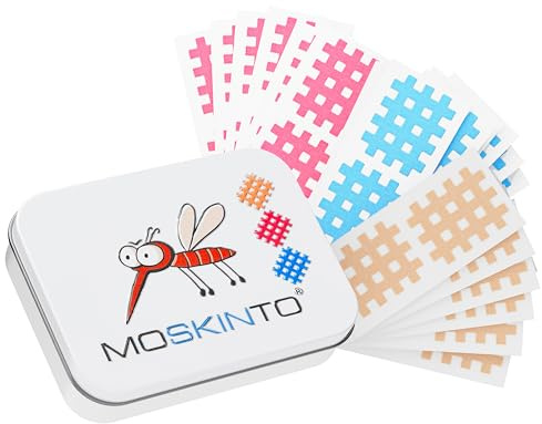 Moskinto Mückenpflaster für Kinder und Erwachsene - zur Anwendung bei Mückenstichen und Insektenstichen - lindert Juckreiz - in verschiedenen Farben - 42 Pflaster