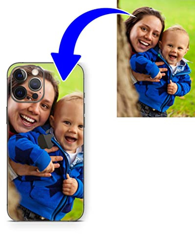 Skins4u Skin Aufkleber Schutz-Folie personalisiert selbst gestalten kompatibel mit iPhone 17, 16, 15,14, 13, 12 Mini, 12 Pro Max, 13 Pro Max, 17 AIR, X XR XS