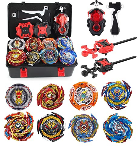 Netoke 8Pcs Gyro Kreisel Set, 4D Kampfkreisel Modell Speed Mit Für Weihnachten, CW