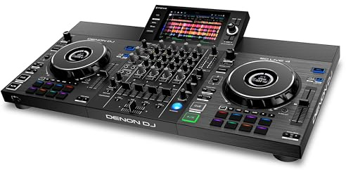 Denon DJ SC LIVE 4 Standalone DJ Controller with Stem Separation on 4 Decks, WiFi Streaming, Internal Speakers, Serato DJ and Virtual DJ Compatible