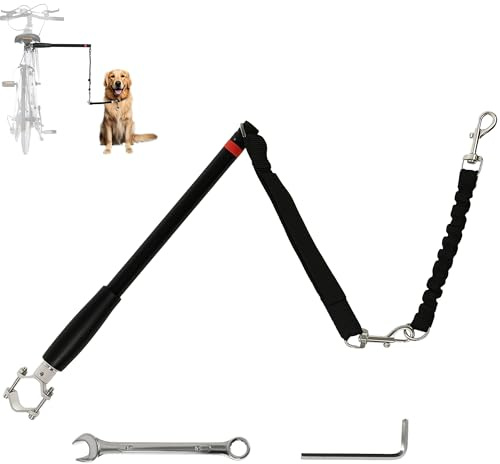 PawHut Fahrradleine für Hunde Hundeleine Einfache Demontage und Installation Fahrrad Hundeleine für Radfahren, Fahrrad, Joggen, Training, Schwarz
