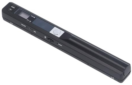 Tragbarer Handscanner für A4-Dokumente, Fotos und Quittungen – Mobiler 900-DPI-HD-Farbscanner für den Einsatz zu Hause, auf Reisen und Im Büro (Black)