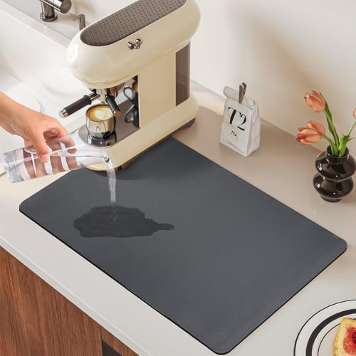 Abtropfmatte für Geschirr, 30 x 40cm | Schnelltrocknend, Für Kaffeemaschine, Super Saugfähig, Für Küche und Spüle