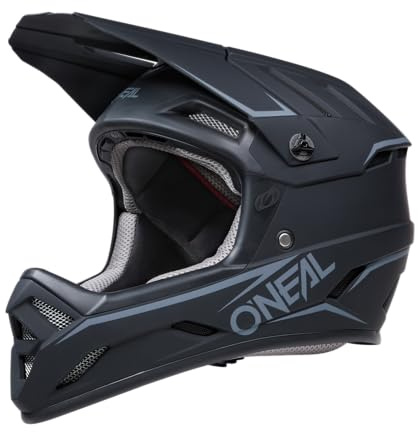 O'NEAL | Mountainbike-Helm | MTB Downhill | Nach Robustes ABS, Ventilationsöffnungen für Luftstrom & Kühlung, ABS Außenschale | Backflip Helmet Solid | Erwachsene | Schwarz | Größe L
