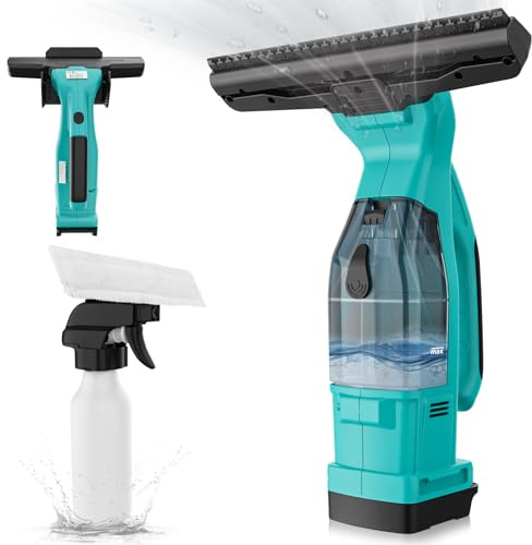 Akku-Fensterreiniger Kompatibel für Makita 18V BL1860 BL1850 BL1840 BL1830,Fensterreiniger mit abnehmbarem Oberflächen Fenster, Spiegel, Duschwände(keine Batterie)