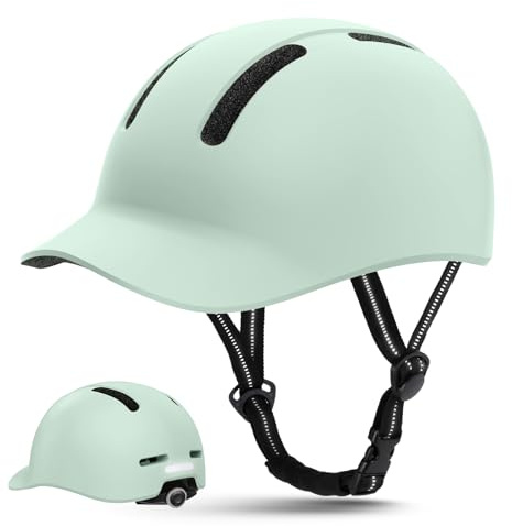 Shinmax Fahrradhelm für Damen und Herren, Einstellbarer Helm mit Visier & Sonnenschutz, Leicht & Belüftet für Urban Pendler Stadt & Rennrad