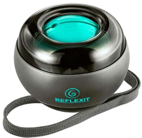 Reflexit Der Original Spinball – Unterarm- & Handtrainer mit optimierter Größe für perfekten Halt | Ideal für Handgelenk-Training, Griffkraft, Beweglichkeit & Anti-Stressball | Bis 16 kg Widerstand
