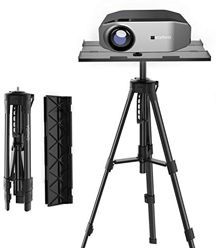 Vamvo Projektorständer, Tragbares Projektor-Stativ, Laptop-Ständer Mit Tasche, Multifunktionaler Ständer, DJ-Equipment-Unterstützung, Geeignet Für Heimkino Oder Bühne (Schwarz)