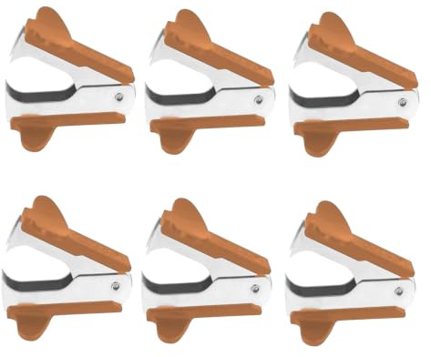 Clipco Orange Staplerentferner - Modern - 6er Pack