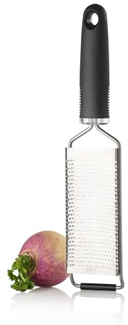 AdHoc Maxi Reibe Fein GIANO – Edelstahl Parmesanreibe & Zester für Hartkäse, Schokolade, Zitrus & Gewürze – Extra feines Reibergebnis – Küchenreibe spülmaschinengeeignet