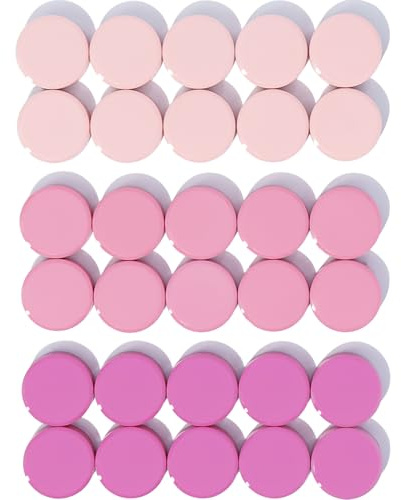 DUJEQM Kühlschrankmagnete, 30 Stück stark, mini Klein, Whiteboard Magnete, Bunt Rund Tafelmagnete für Magnetwand, Rosa