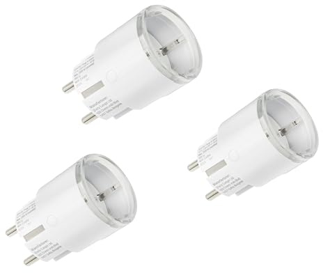 Shelly Plug S Gen3 Weiß - WLAN Smarte Steckdose, Leistungsmessung, 12A 2500W, Zeitschaltuhr, Matter-Zertifiziert Stecker, Heizung & Kühlung, Alexa & Google, Kein Hub Erforderlich (3 Stück)