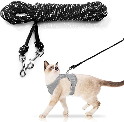 NEOGULY Extra lange Katzenleine für den Hof, 9 m, leichte Outdoor-Katzenleine, lange, dünne Leine für Kaninchen, Kätzchen, Welpen und Kleintiere