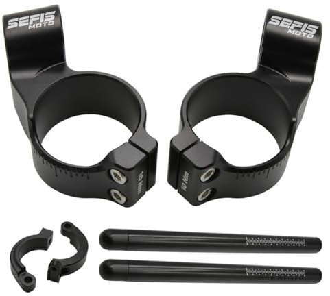 SEFIS Stummellenker-Clip-On-Set für S1000RR 2019-2025 und M1000RR 2022-2025, schwarz Fullibars Motorradlenker Motorrad Lenker
