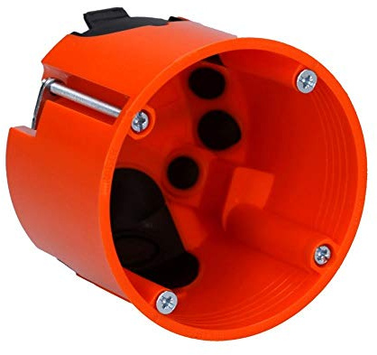 Kaiser Hohlwanddose Winddicht O-Range ECON 9264-22 62mm 25 Stück | Luftdichte Unterputzdose mit Dichtungsmembranen - Fräsloch 68mm - Für Plattenstärke 7-40mm - Inkl. Geräteschrauben