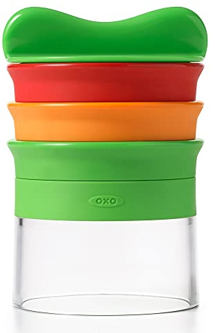 OXO Good Grips Hand-Spiralschneider mit 3 Klingen aus mehrfarbigem Edelstahl