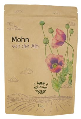 1 kg - Mohnsamen, Mohnsaat aus deutschem Anbau - Blaumohn - Speisemohn, verzehrfertig