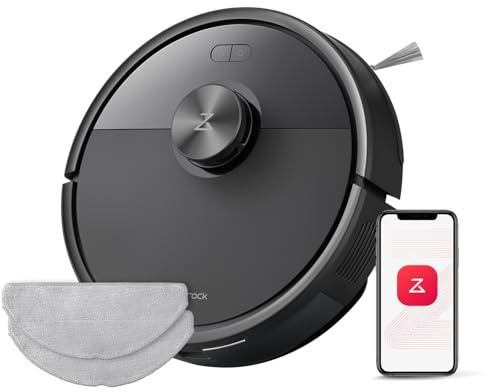 roborock Q7 M5-Set Saugroboter mit Wischfunktion, 10.000Pa Saugkraft, Dual Anti-Tangle-System, 150Min Laufzeit, LiDAR Navigation, Staubsauger Roboter für Teppich, Tierhaare, APP Steuerung (Schwarz)
