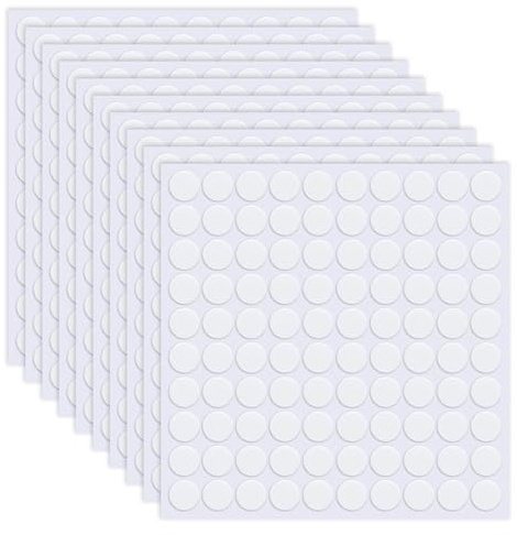Doppelseitige Klebepunkte 1000 Stück Transparente Klebepunkte Runde Selbstklebende Klebe Punkte für Party Dekorationen DIY Handwerk (10 mm)