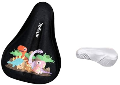 kowaku Sitzbezug für Kinderfahrrad, Kinder Sattelbezug, Kinder-Fahrradsitzbezug, Fahrradsitz-Schutzhülle, weicher Kinder-Fahrradsitz-Kissenbezug für Kinder-Fahrradsattel für Jungen Mädchen, S, Schwarz