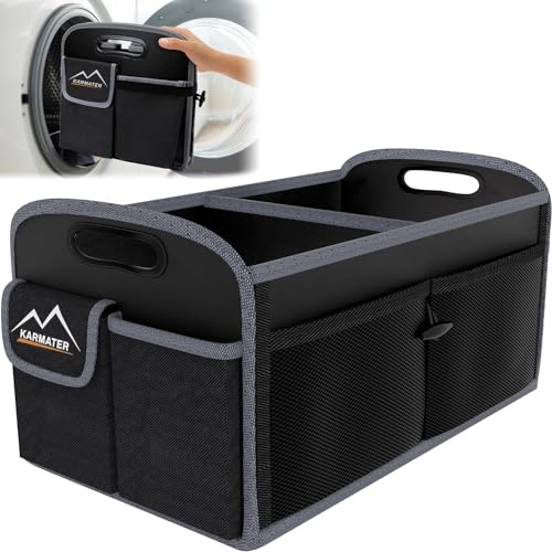 M KARMATER Kofferraum Organizer: 70L Wasserdichte Kofferraumtasche Mit 2 Großen und 6 Kleinen Fächern - Langlebige Box Für Auto