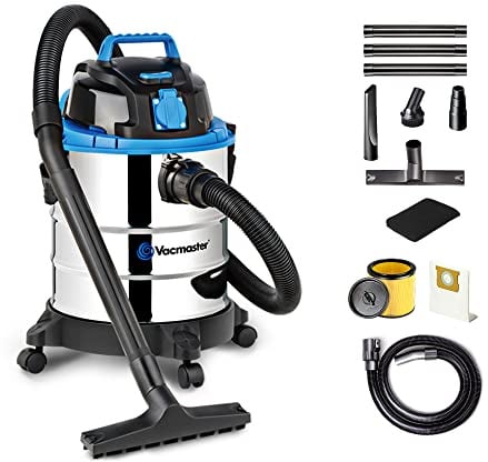Vacmaster VQ1220SC Nass Trockensauger Industriestaubsauger Staubsauger,Blasfunktion,Trocke & Nass Bodenstaubsauger ohne Beutel 1250W 20L