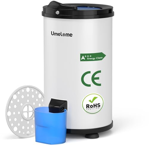 Wäscheschleuder 2800 U/min Umelome, Energie-und Stromsparschleuder wäscheschleudern, 6kg Kleidung vor dem Spinnen, Energieklasse A+++, Weiß