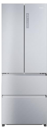 Haier French Door Kühl-Gefrierkombination 70 cm Breite I 446 L French Door Kühlschrank, freistehend I Doppeltür Kühlschrank mit Gefrierfach, No Frost I LED, Touch-Display I FD 70 SERIE 5 HFR5719ENMG