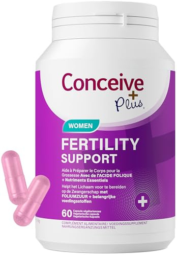 Conceive Plus Fruchtbarkeitsergänzungsmittel für Frauen, 60 Kapseln | Unterstützt den Hormonhaushalt, Calcium, Vitamin D, Folsäure, Inositol, Pränatale Vitamine, 30 Tage Vorrat