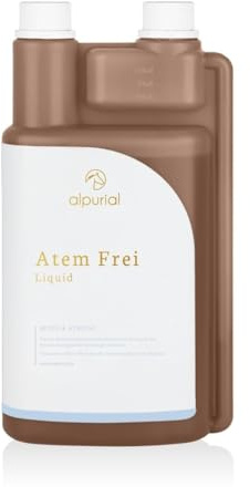 Alpurial Atem-frei – Ergänzungsfuttermittel für Pferde zur Unterstützung der Atemwege – mit Eukalyptus, Niaouli-Öl & Schwarzkümmelöl – vom Tierarzt entwickelt