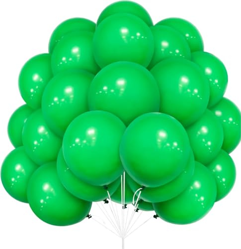 50x Luftballons grün Ø 35 cm für Geburtstag & Hochzeit & Party - Luft & Helium (grün)