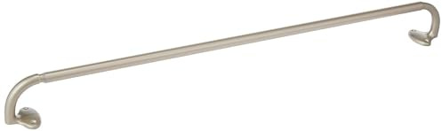 Amazon Basics Gardinenstange mit gebogener Stange für den Innenbereich, ausziehbar, 71 bis 122 cm, Nickel